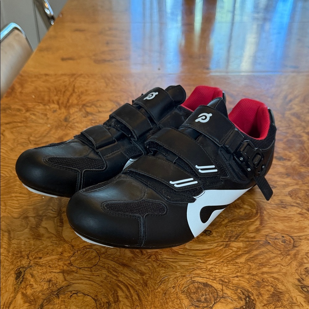 Peloton Black and White Cycling Shoes